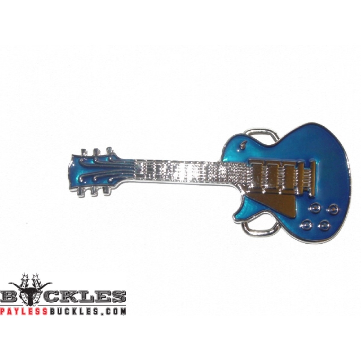designer belt with guitar buckle