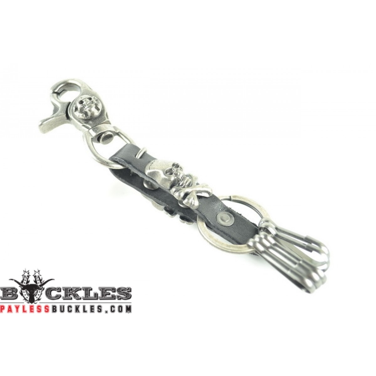 Biker Leather Keychain 02