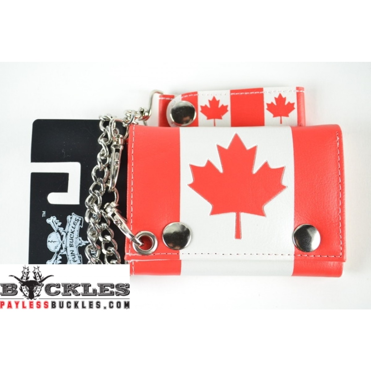 Canada Flag Chain Wallet - Huge Biker Selection for Men&#39;s and Lowest Prices - PaylessBuckles