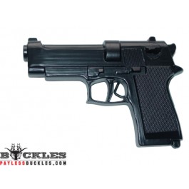Black Revolver Gun Pistol Belt Buckle