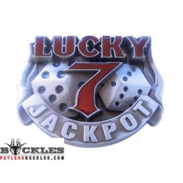 Casino Lucky 7 JackPot Belt Buckle