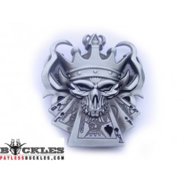King Of Poker Card Belt Buckle