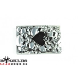 Skull Spade Ace Belt Buckle - Card Belt Buckle