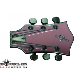 Pink Music Guitar Belt Buckle