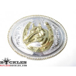 Western Horse Belt Buckle
