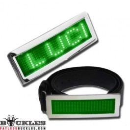 Green Scrolling LED Belt Buckle