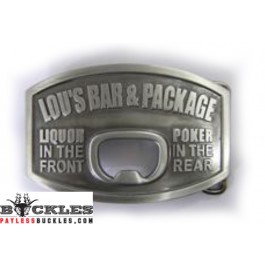 Lou's Bar Bottle Opener Belt Buckle