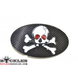 Cross Bone Skull Belt Buckle
