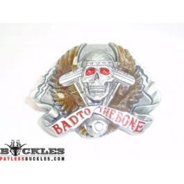 Bad To The Bone Biker Motorcycle Belt Buckle