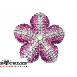 Rhinestone Flower Women Belt Buckle