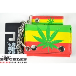 Marijuana Rasta Flag Chain Wallet