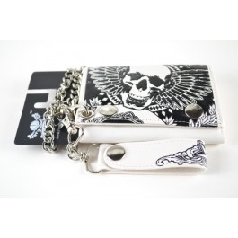 Winged Skull Chain Wallet