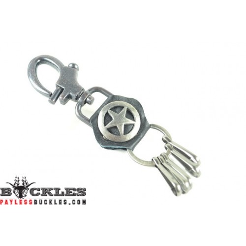 Biker Leather Keychain 07
