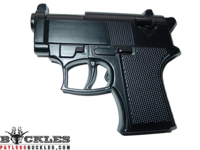 Hand Gun Belt Buckle - Black