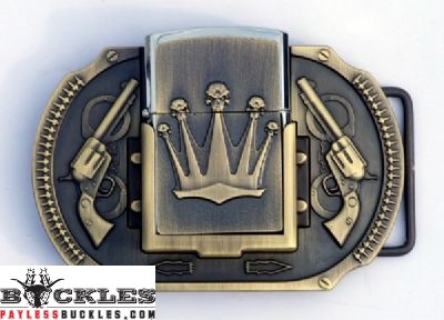 Crown Lighter Belt Buckle