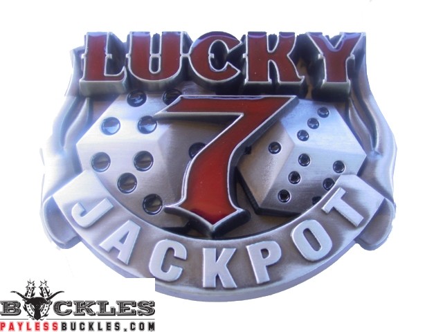 Casino Lucky 7 JackPot Belt Buckle