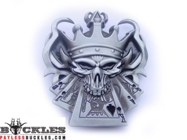 King Of Poker Card Belt Buckle