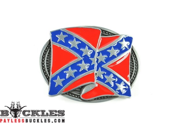 Rebel Confederate Flag Belt Buckle