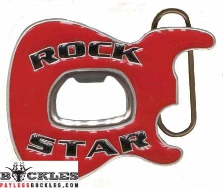 Guitar Bottle Opener Belt Buckle