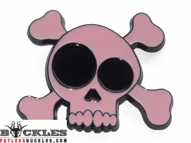 Pink Skull Belt Buckle