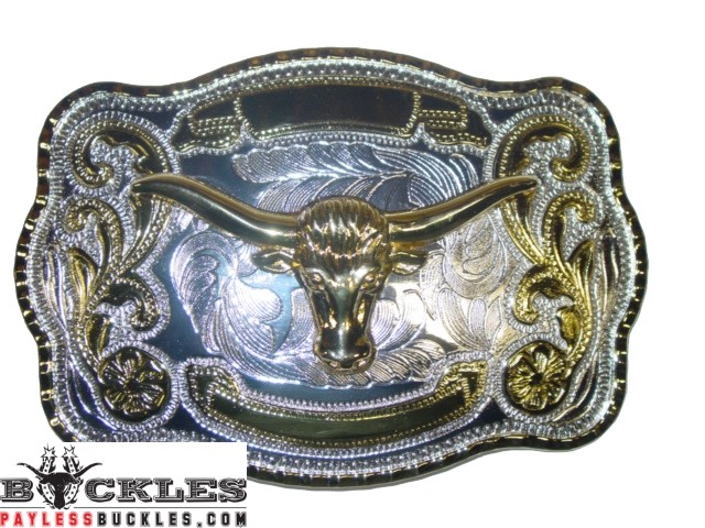 Longhorn Western Belt Buckle