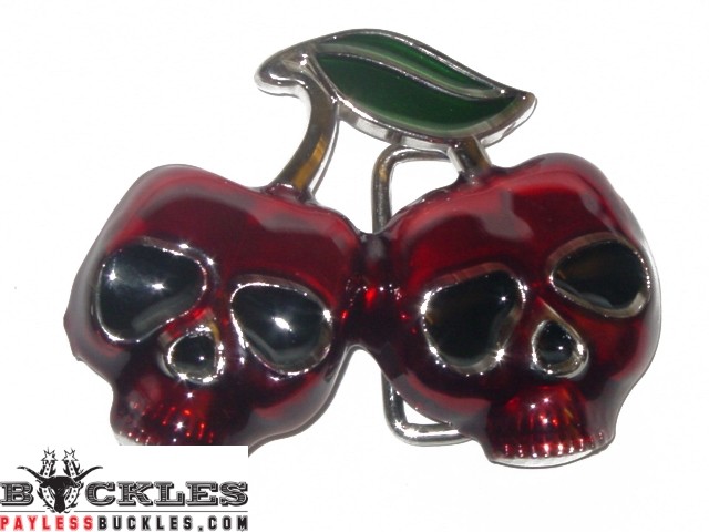 Skull Cherry Belt Buckle