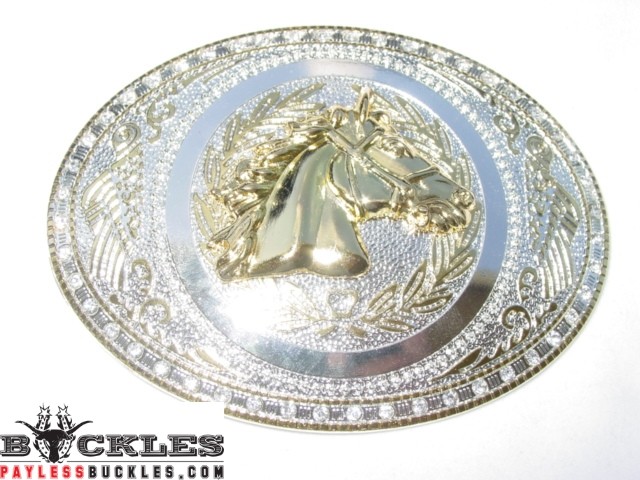 Western Horse Belt Buckle