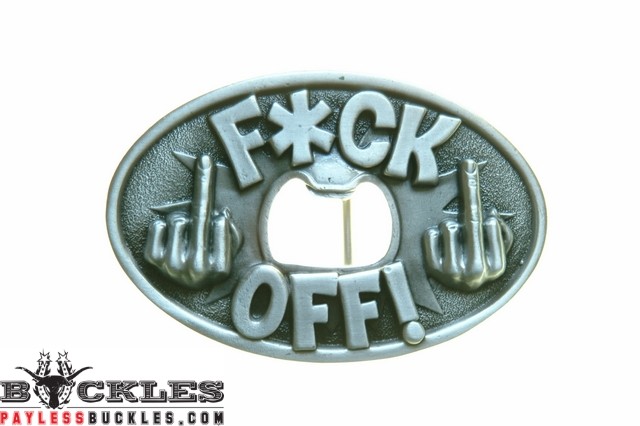 Fuck Off Bottle Opener Belt Buckle