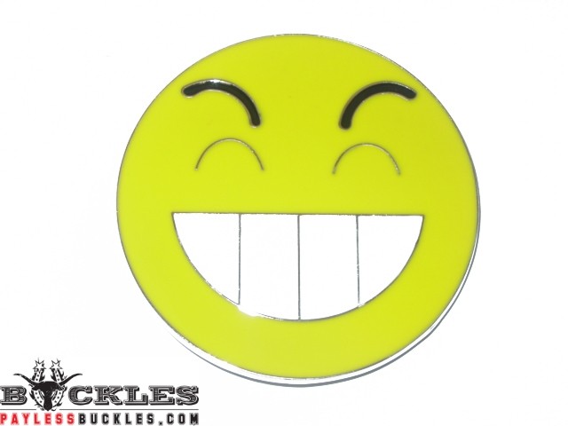 Smiley Face Belt Buckle With Teeth