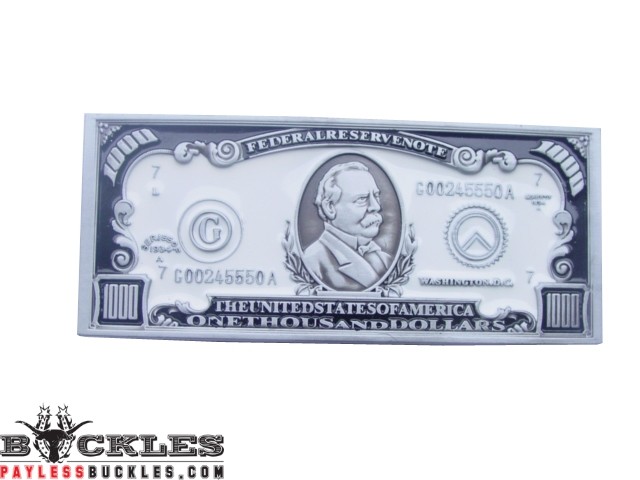 1000 US Dollar Money Belt Buckle