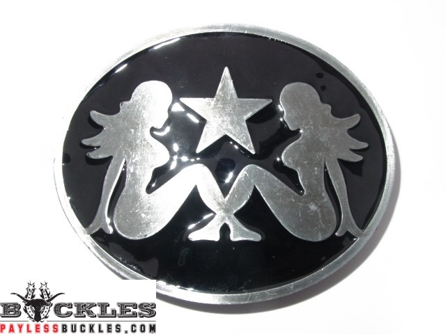 Mudflap Trucker Girl Belt Buckle