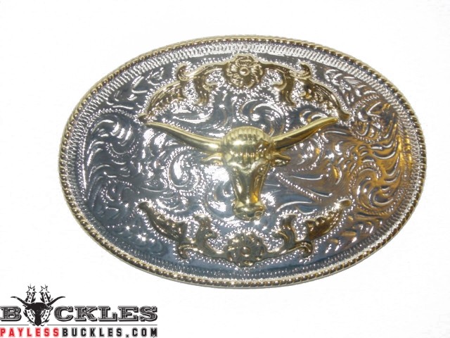Longhorn Western Belt Buckle