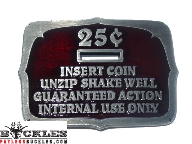 25 Cents Insert Coin Belt Buckle