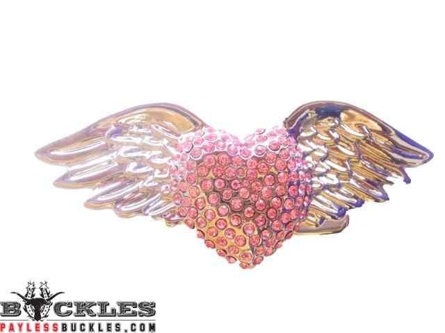 Heart Rhinestone Belt Buckle