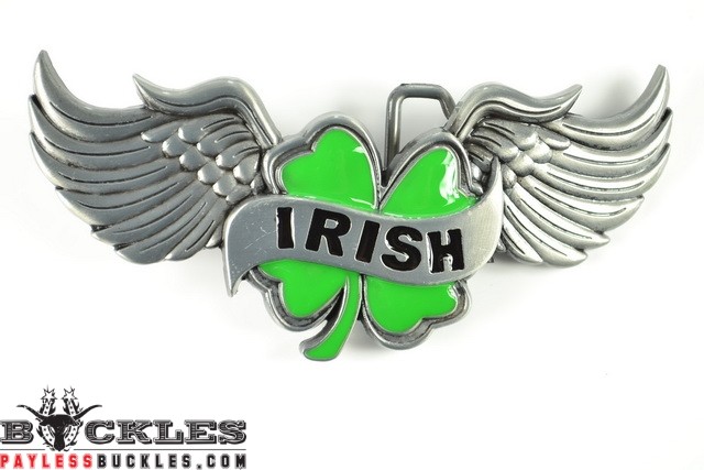 Irish Clover Leaf Belt Buckle