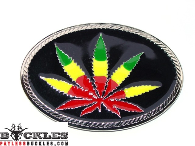 Weed POT Marijuana Belt Buckle