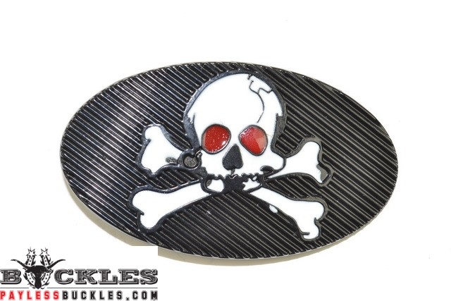 Cross Bone Skull Belt Buckle