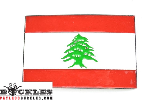 Lebanon Flag Belt Buckle