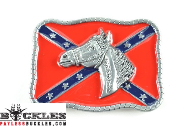 Confederate Belt Buckle with Horse