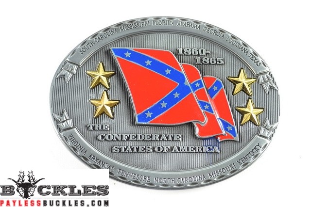 Rebel Confederate States of America Buckle