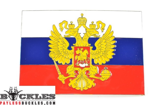 Russian Russia Flag Belt Buckle