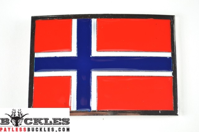 Norway Flag Belt Buckle