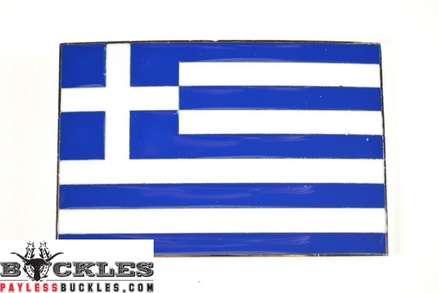 Greece Flag Belt Buckle