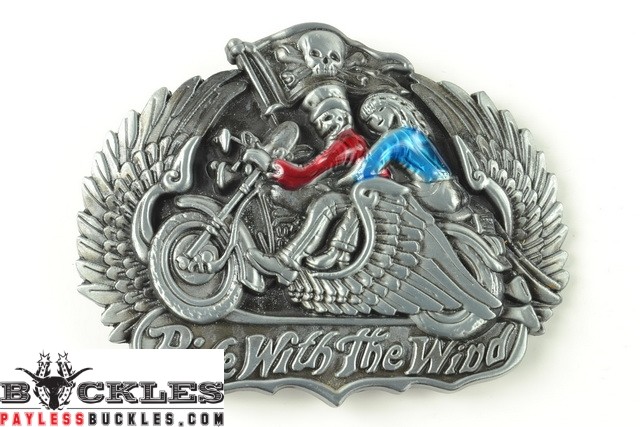 Ride with the wind Motorcycle Biker Belt Buckle