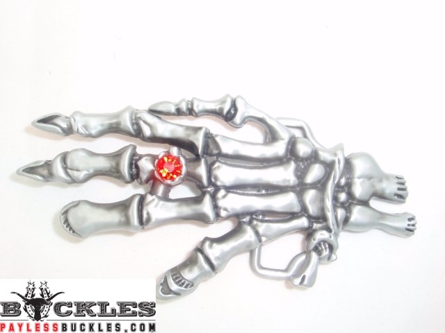 Skull Skeleton Hand Belt Buckle