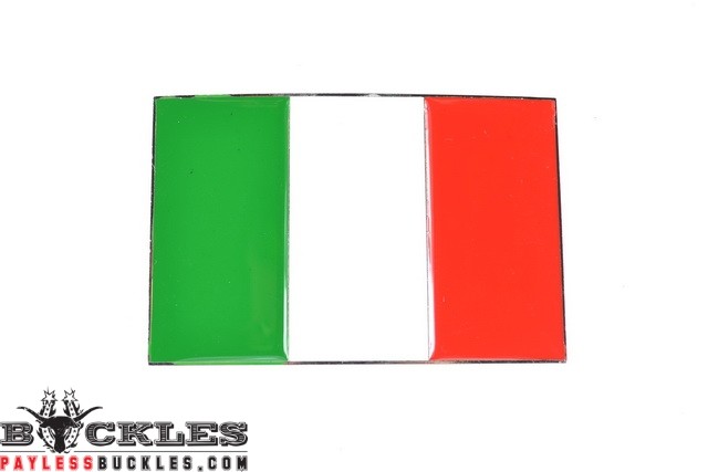 Italian Italy Flag Belt Buckle