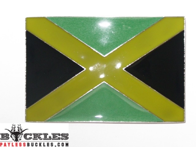 Jamaican Jamaica Flag Belt Buckle