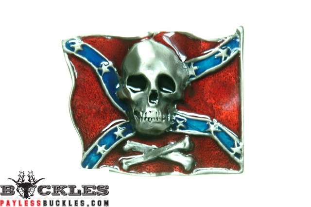 Confederate Rebel Flag belt Buckle