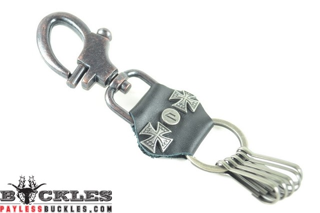 Biker Leather Keychain #03