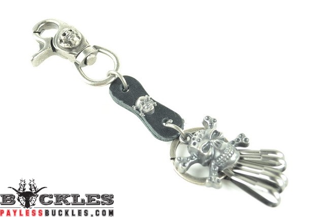 Biker Leather Keychain #04